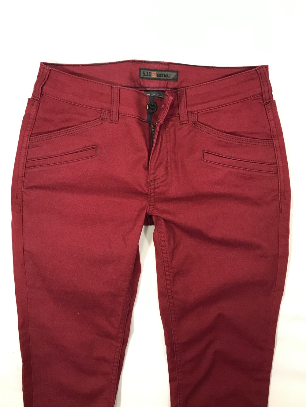 5.11 Tactical Women’s Red‎ Slim Skinny Stretch Twill Chino Pants Size 2 Regular